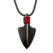 Antiqued Gun Metal Arrowhead Pendant with Chain Necklace